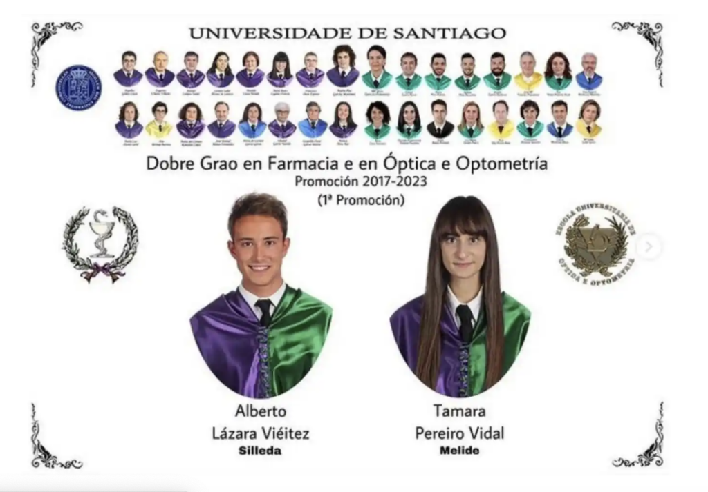 La surrealista orla de unos alumnos de Santiago que se ha hecho viral: solo dos estudiantes y 32 profesores