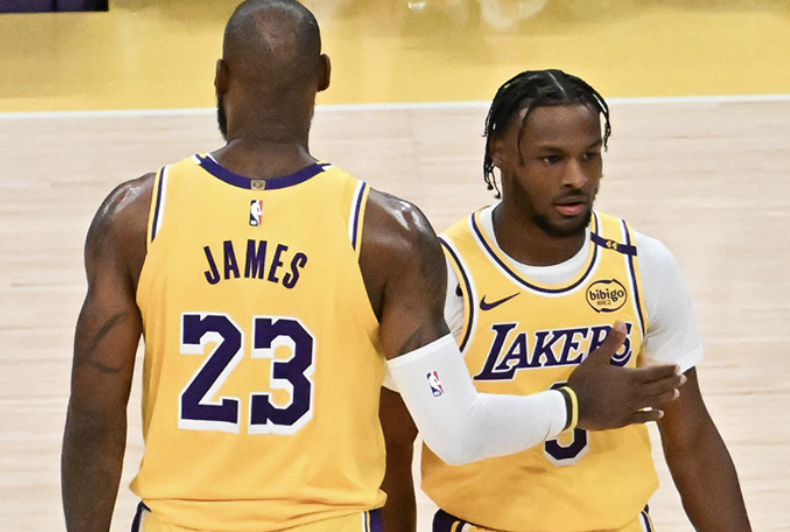 LeBron y Bronny James hacen historia como el primer dúo padre-hijo en la NBA.